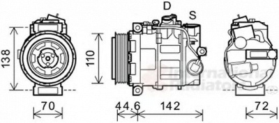 VAN WEZEL 3000k611 -  Компрессор, кондиционер